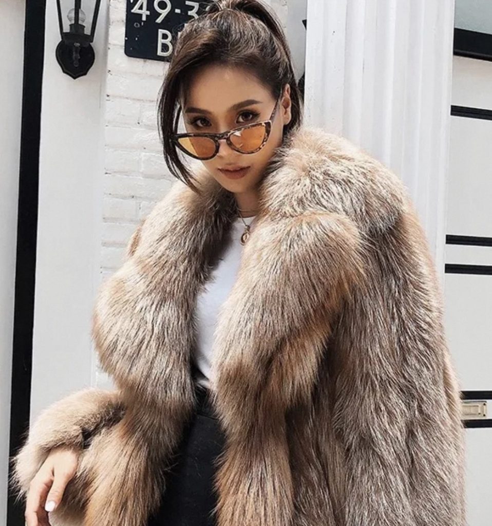 beirizu real fox fur coat