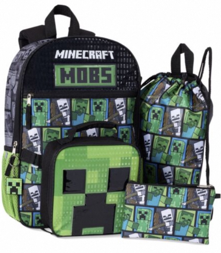 minecraft book bags for school