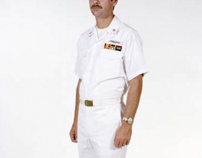 navy officer choker white uniform