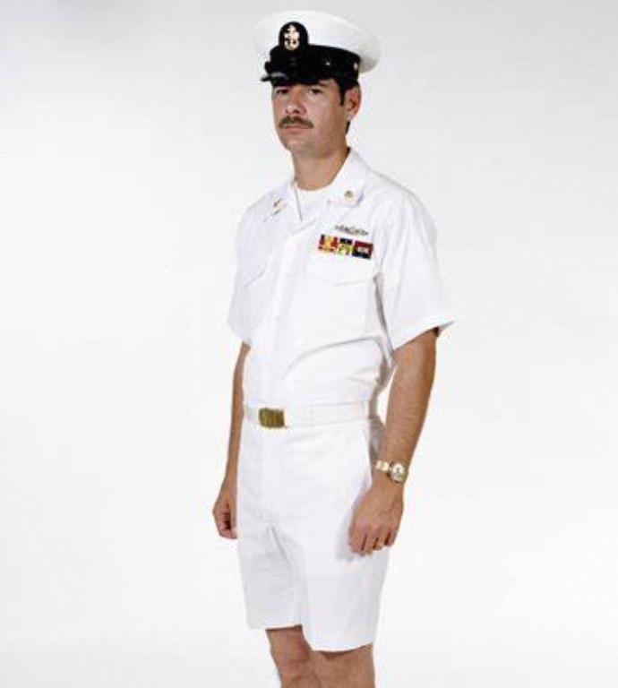 navy officer choker white uniform