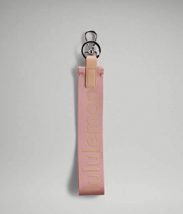 pink lululemon keychain