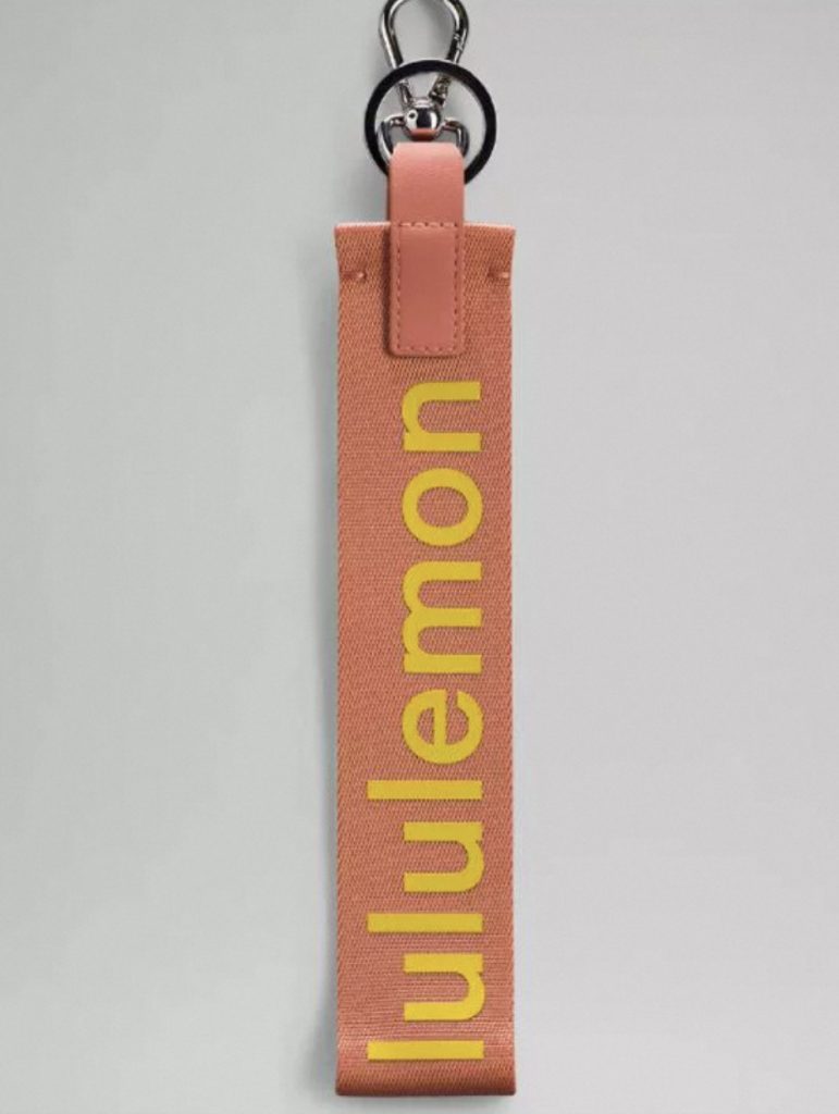 pink lululemon keychain