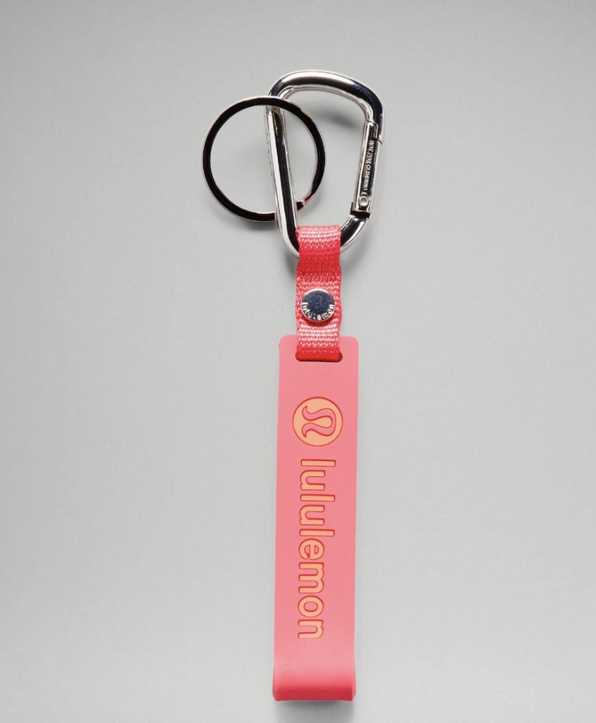 pink lululemon keychain