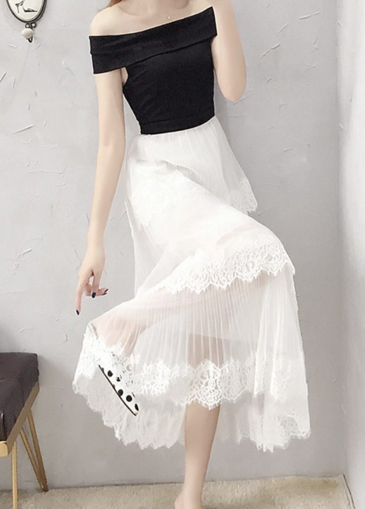 black and white dress for girls