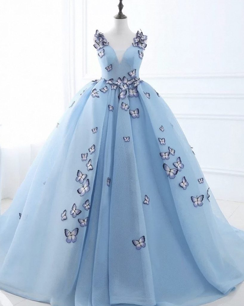 butterfly prom dress