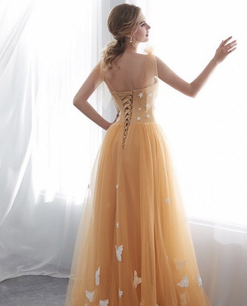 butterfly prom dress