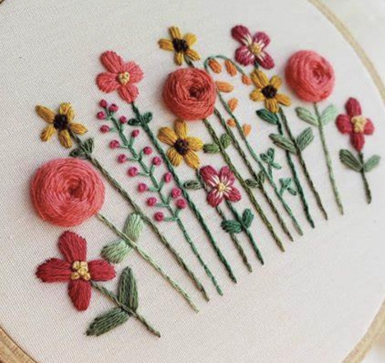 flower embroidery pattern