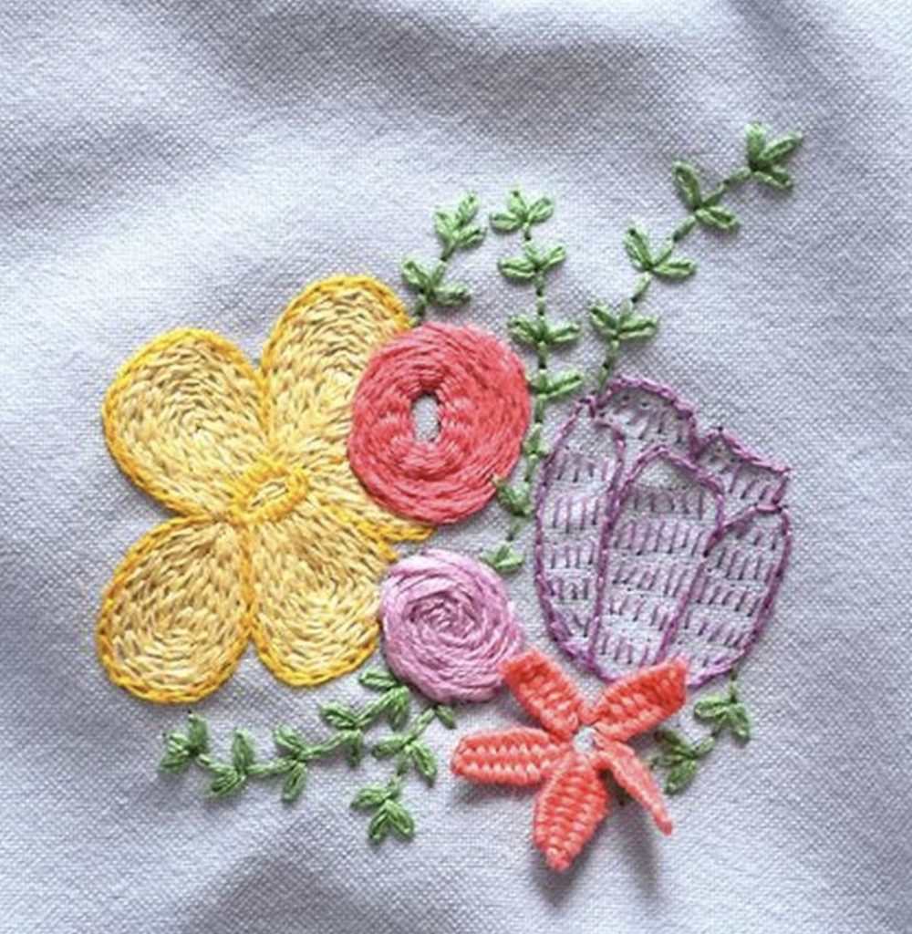 flower embroidery pattern