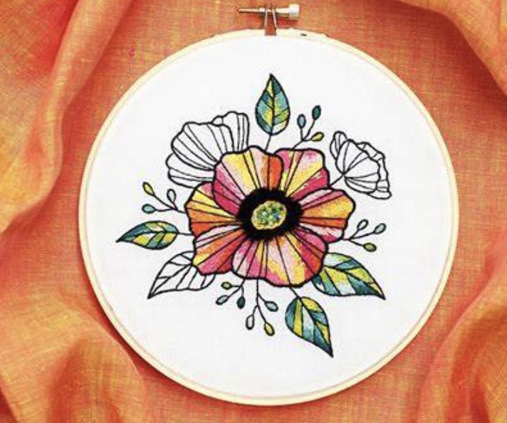 flower embroidery pattern