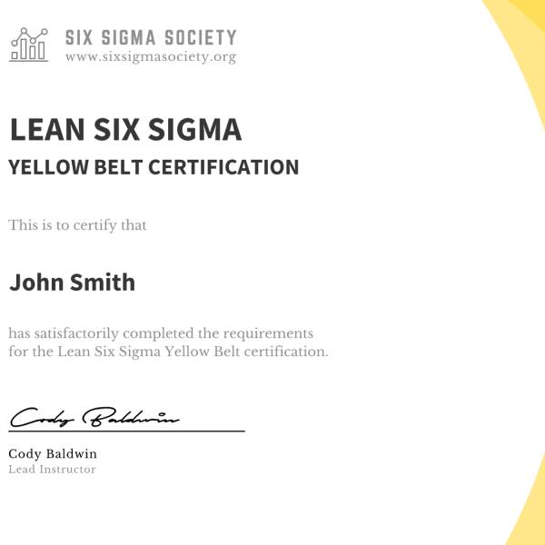 yellow belt certification