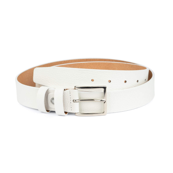 mens white belt