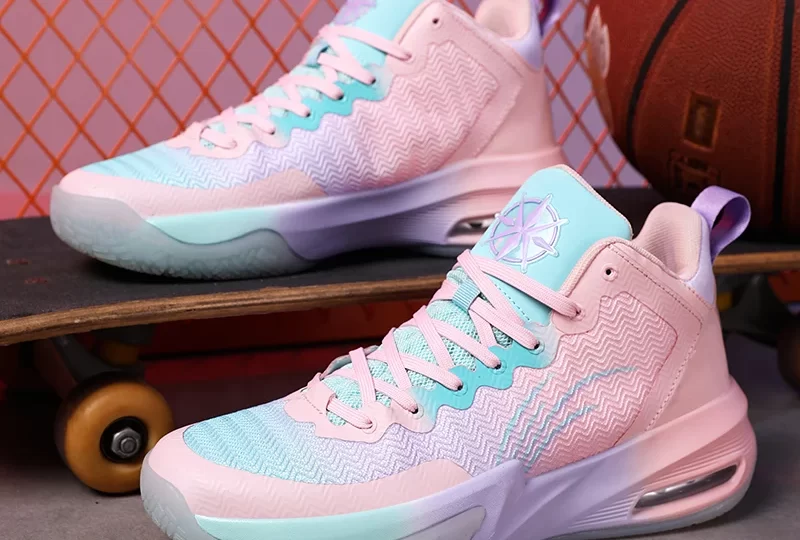 pink basketball shoes