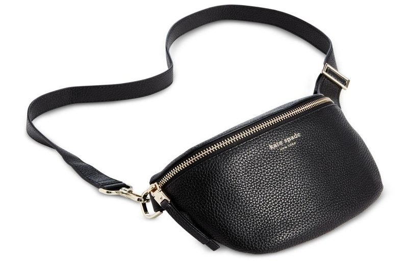 Black Leather Belt Bag