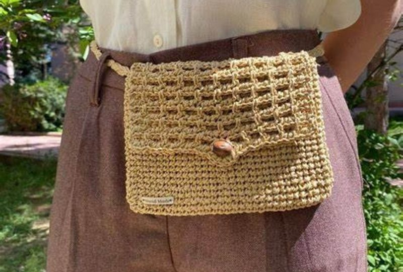 Crochet belt bag