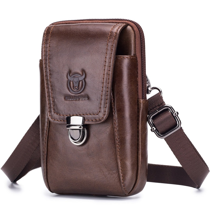 Leather crossbody belt bag