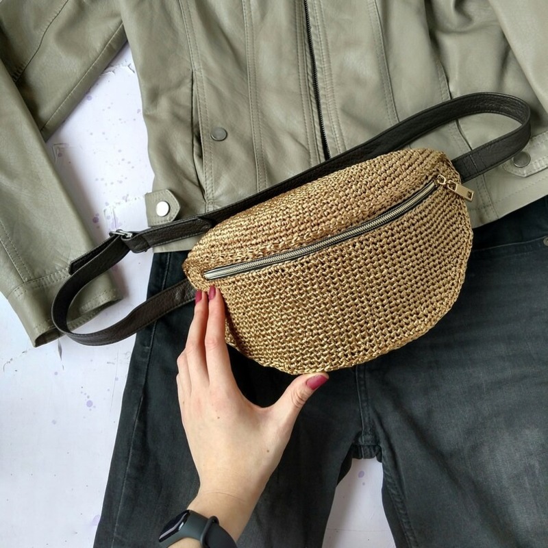 Raffia Belt Bag