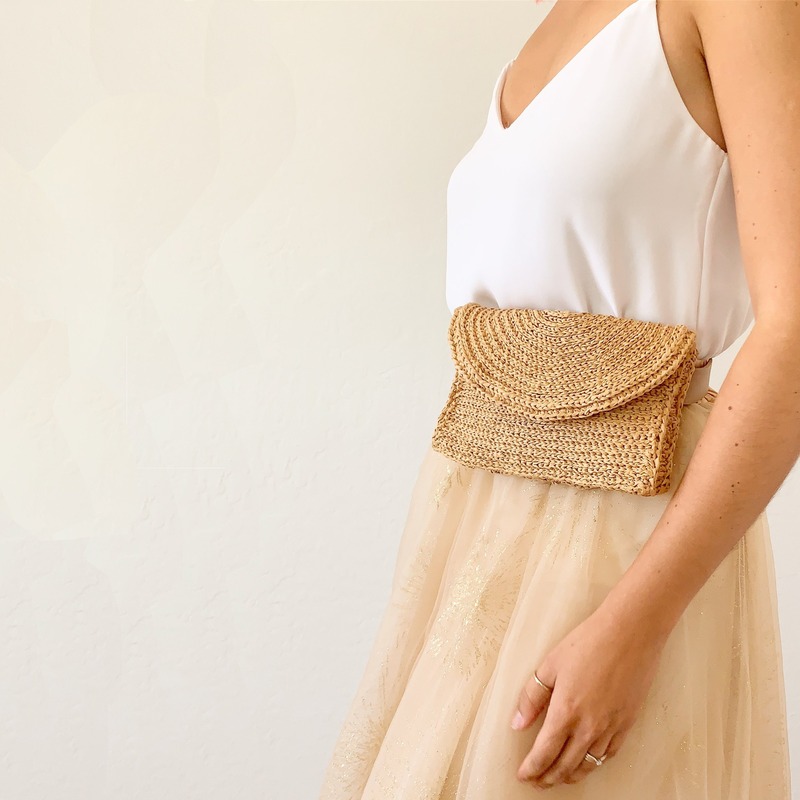 Raffia Belt Bag